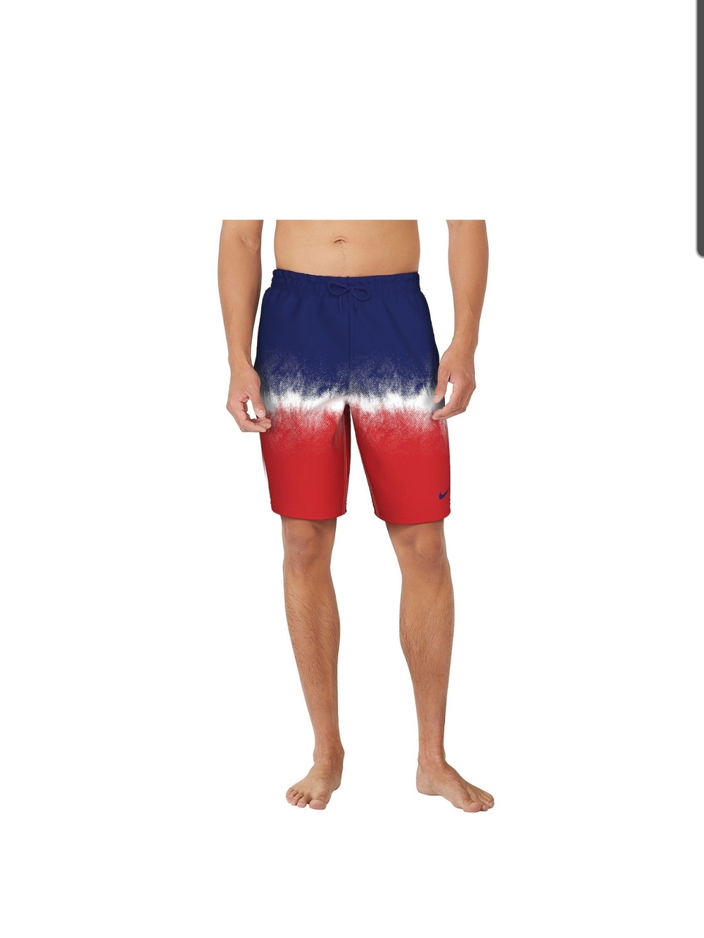 Nike Men’s Navy and Red Ombre Swim Board Shorts